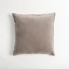 Sand Velvet Riviera Throw Pillow-Kirkland's Home Clearance
