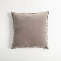 Sand Velvet Riviera Throw Pillow-Kirkland's Home Clearance