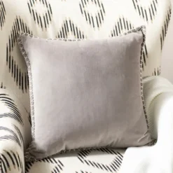 Sand Velvet Riviera Throw Pillow-Kirkland's Home Clearance