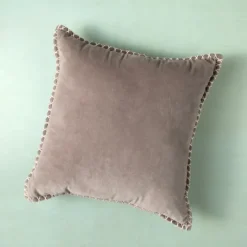 Sand Velvet Riviera Throw Pillow-Kirkland's Home Clearance