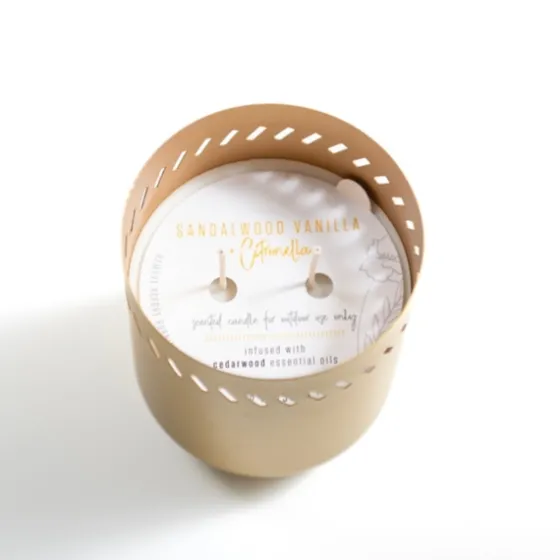 Sandalwood Vanilla Citronella Tin Candle-Kirkland's Home Sale