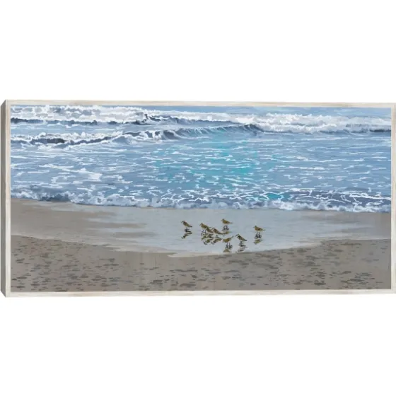 Sandpiper Morning Framed Canvas Art Print-Kirkland's Home Online