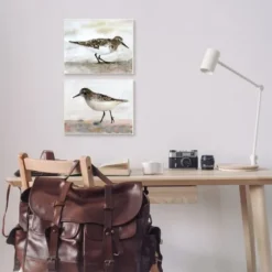 Sandpiper On Coast Framed 2Pc Canvas Art Print Set-Kirkland's Home Shop