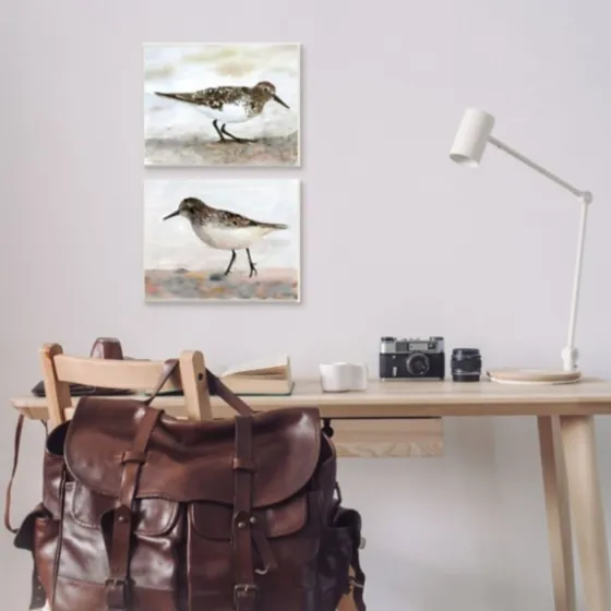 Sandpiper On Coast Framed 2Pc Canvas Art Print Set-Kirkland's Home Shop