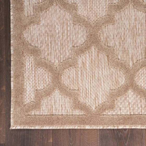 Sandstone Natural Trellis Outdoor Area Rug, 4X6-Kirkland's Home New