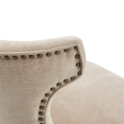 Sandy Beige Curve Back Swivel Counter Stool-Kirkland's Home Outlet