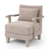 Sandy Beige Curved Arms Accent Chair-Kirkland's Home Online