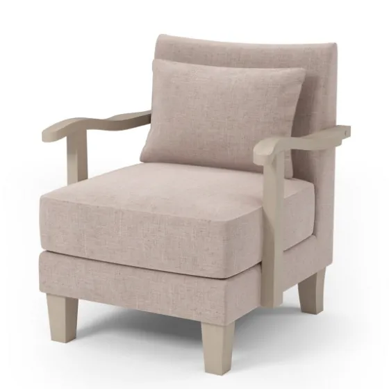 Sandy Beige Curved Arms Accent Chair-Kirkland's Home Online