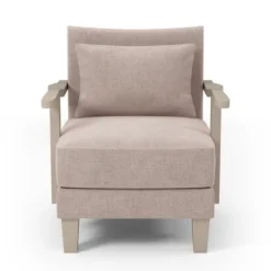 Sandy Beige Curved Arms Accent Chair-Kirkland's Home Online
