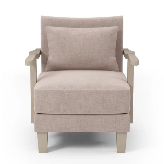 Sandy Beige Curved Arms Accent Chair-Kirkland's Home Online
