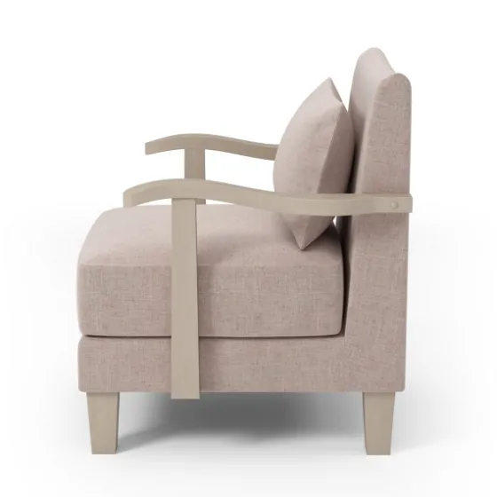 Sandy Beige Curved Arms Accent Chair-Kirkland's Home Online