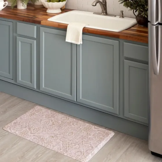 Sandy Beige Damask Nouveau Kitchen Mat-Kirkland's Home Online