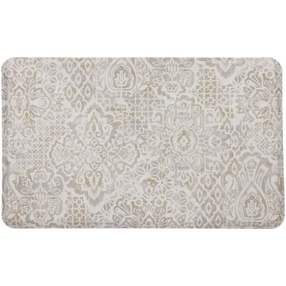 Sandy Beige Damask Nouveau Kitchen Mat-Kirkland's Home Online