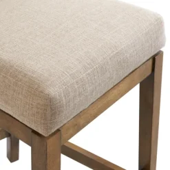 Sandy Beige Swivel 2-Pc. Square Counter Stool Set-Kirkland's Home Fashion