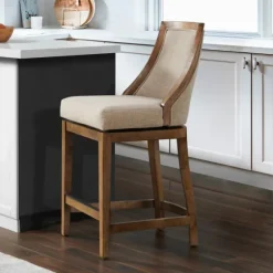 Sandy Beige Swivel Square Counter Stool-Kirkland's Home Cheap