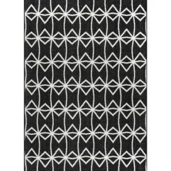 Sanford Gray Geometric Shapes Outdoor Rug, 5X8-Kirkland's Home Flash Sale