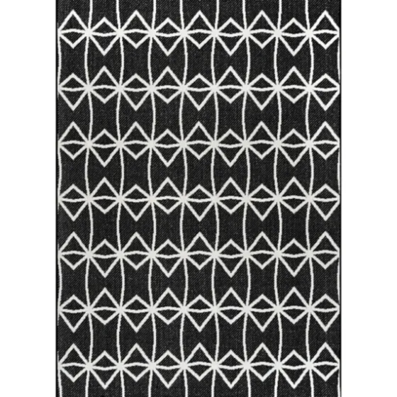 Sanford Gray Geometric Shapes Outdoor Rug, 5X8-Kirkland's Home Flash Sale