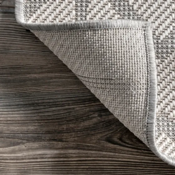 Sanford Light Gray Geometric Outdoor Rug, 8X10-Kirkland's Home Fashion