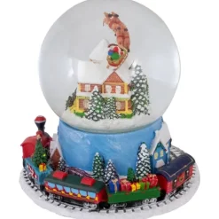 Santa And Revolving Train Musical Water Globe-Kirkland's Home Clearance