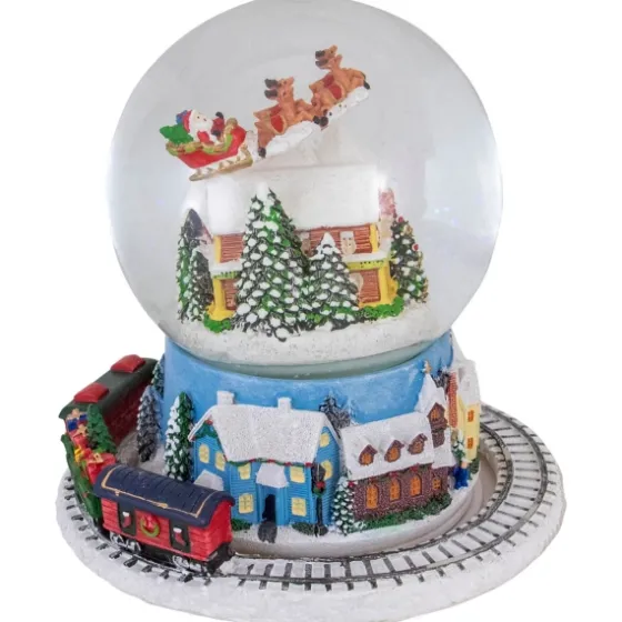 Santa And Revolving Train Musical Water Globe-Kirkland's Home Clearance