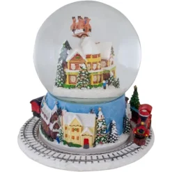 Santa And Revolving Train Musical Water Globe-Kirkland's Home Clearance