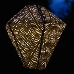 Sashiko Diamond Hanging Led Outdoor Lantern-Kirkland's Home Sale
