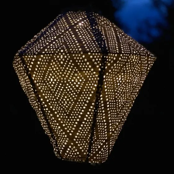 Sashiko Diamond Hanging Led Outdoor Lantern-Kirkland's Home Sale