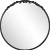 Satin Black Ornate Round Wall Mirror-Kirkland's Home Outlet