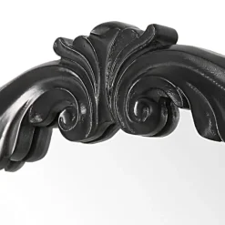 Satin Black Ornate Round Wall Mirror-Kirkland's Home Outlet