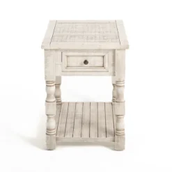 Savannah Cream Distressed Side Table-Kirkland's Home Store