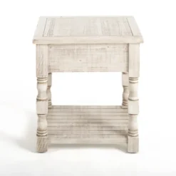 Savannah Cream Distressed Side Table-Kirkland's Home Store