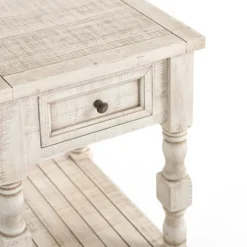 Savannah Cream Distressed Side Table-Kirkland's Home Store