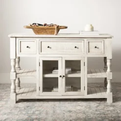 Savannah Cream Distressed Cabinet-Kirkland's Home Sale