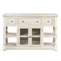 Savannah Cream Distressed Cabinet-Kirkland's Home Sale