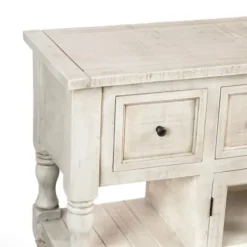 Savannah Cream Distressed Cabinet-Kirkland's Home Sale
