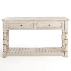 Savannah Cream Distressed Console Table-Kirkland's Home Flash Sale