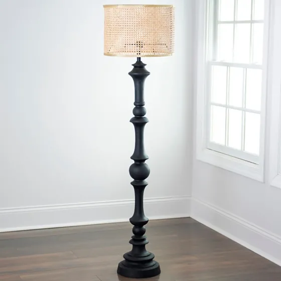 Savannah Floor Lamp With Cane Shade-Kirkland's Home Cheap