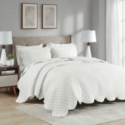 Scalloped Crinkle 3-Pc. Cali King Quilt Set-Kirkland's Home Online
