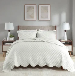 Scalloped Crinkle 3-Pc. Cali King Quilt Set-Kirkland's Home Online