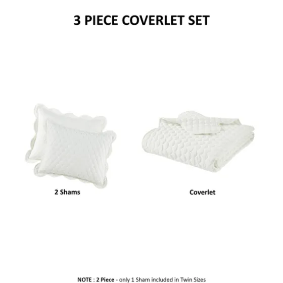 Scalloped Crinkle 3-Pc. Cali King Quilt Set-Kirkland's Home Online