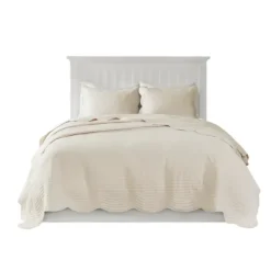 Scalloped Monica 3-Pc. Queen Coverlet Set-Kirkland's Home Online
