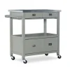 Scarlett Rolling 2-Door Steel Top Kitchen Cart-Kirkland's Home Shop