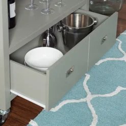 Scarlett Rolling 2-Door Steel Top Kitchen Cart-Kirkland's Home Shop