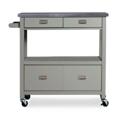 Scarlett Rolling 2-Door Steel Top Kitchen Cart-Kirkland's Home Shop