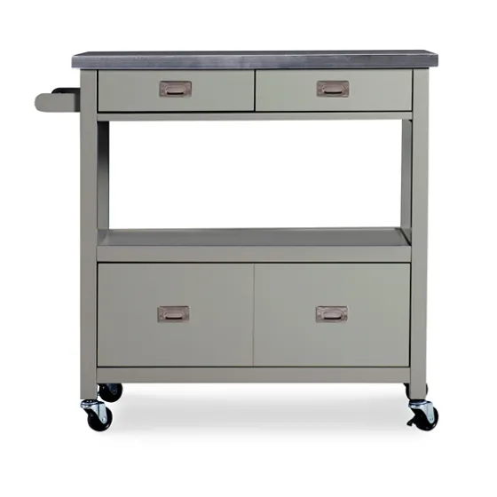 Scarlett Rolling 2-Door Steel Top Kitchen Cart-Kirkland's Home Shop