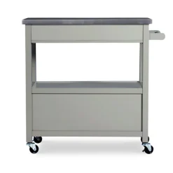 Scarlett Rolling 2-Door Steel Top Kitchen Cart-Kirkland's Home Shop