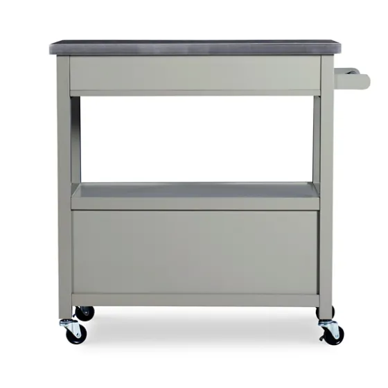Scarlett Rolling 2-Door Steel Top Kitchen Cart-Kirkland's Home Shop