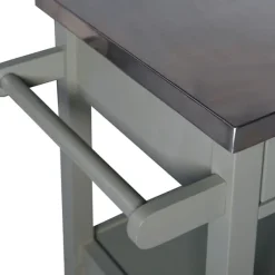 Scarlett Rolling 2-Door Steel Top Kitchen Cart-Kirkland's Home Shop