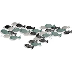 School Of Fish Metal Wall Plaque-Kirkland's Home Cheap