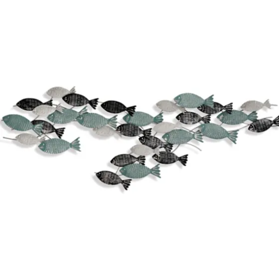 School Of Fish Metal Wall Plaque-Kirkland's Home Cheap